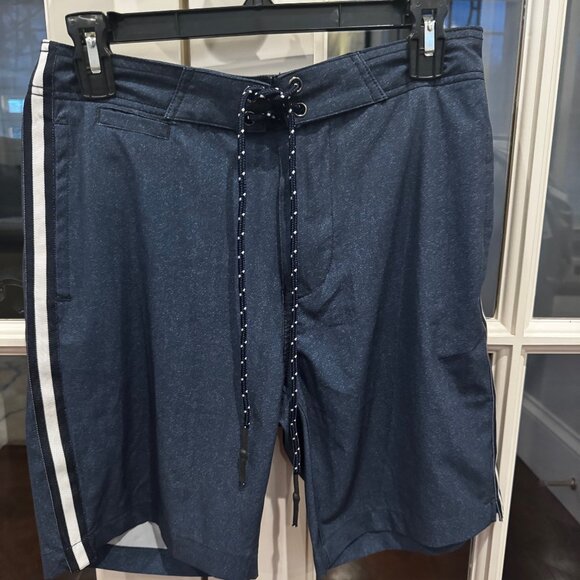 Surfside Supply Navy Boardshort w Track Stripe - Men's S - Picture 1 of 4